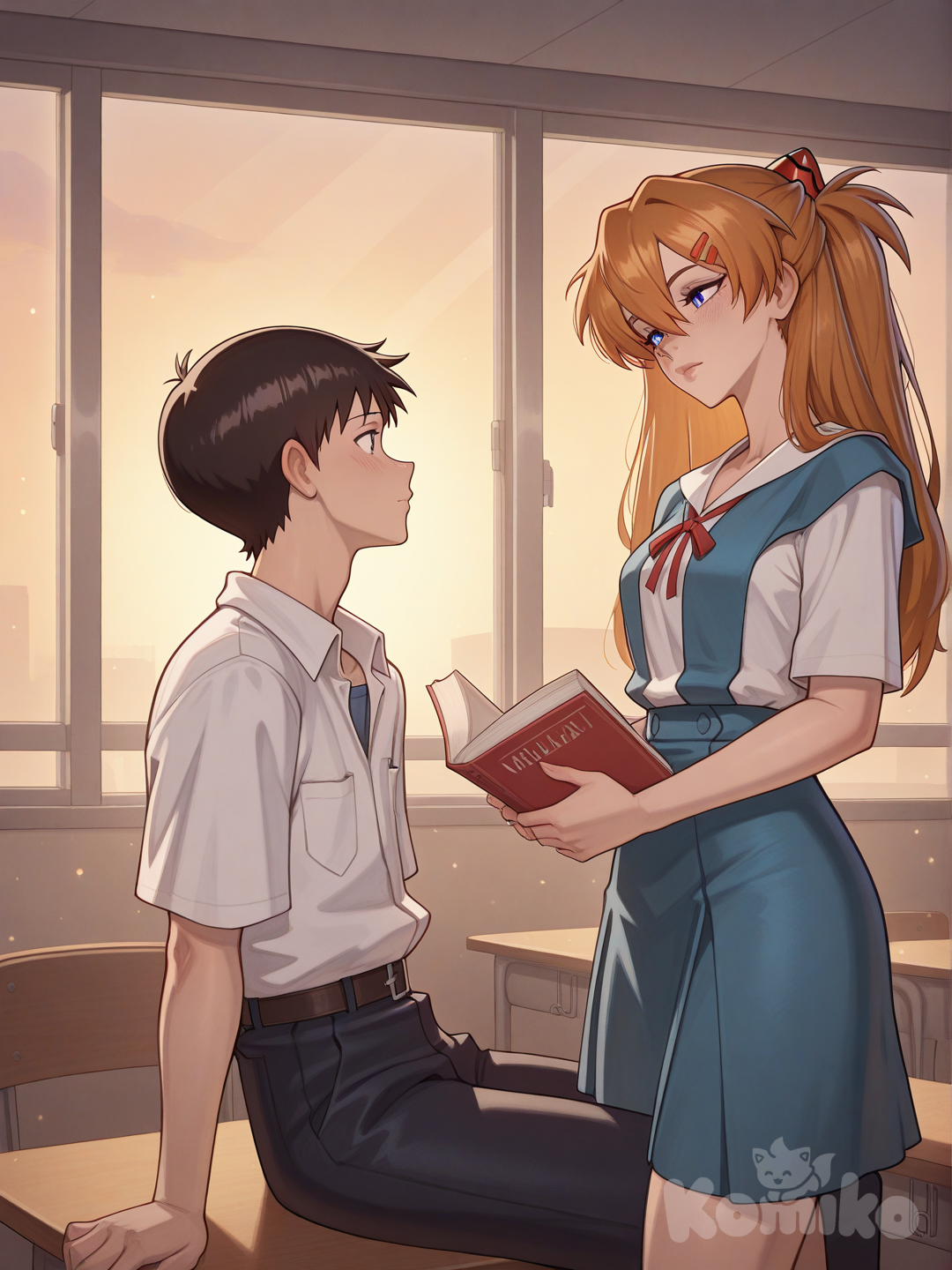 Shinji and Asuka
