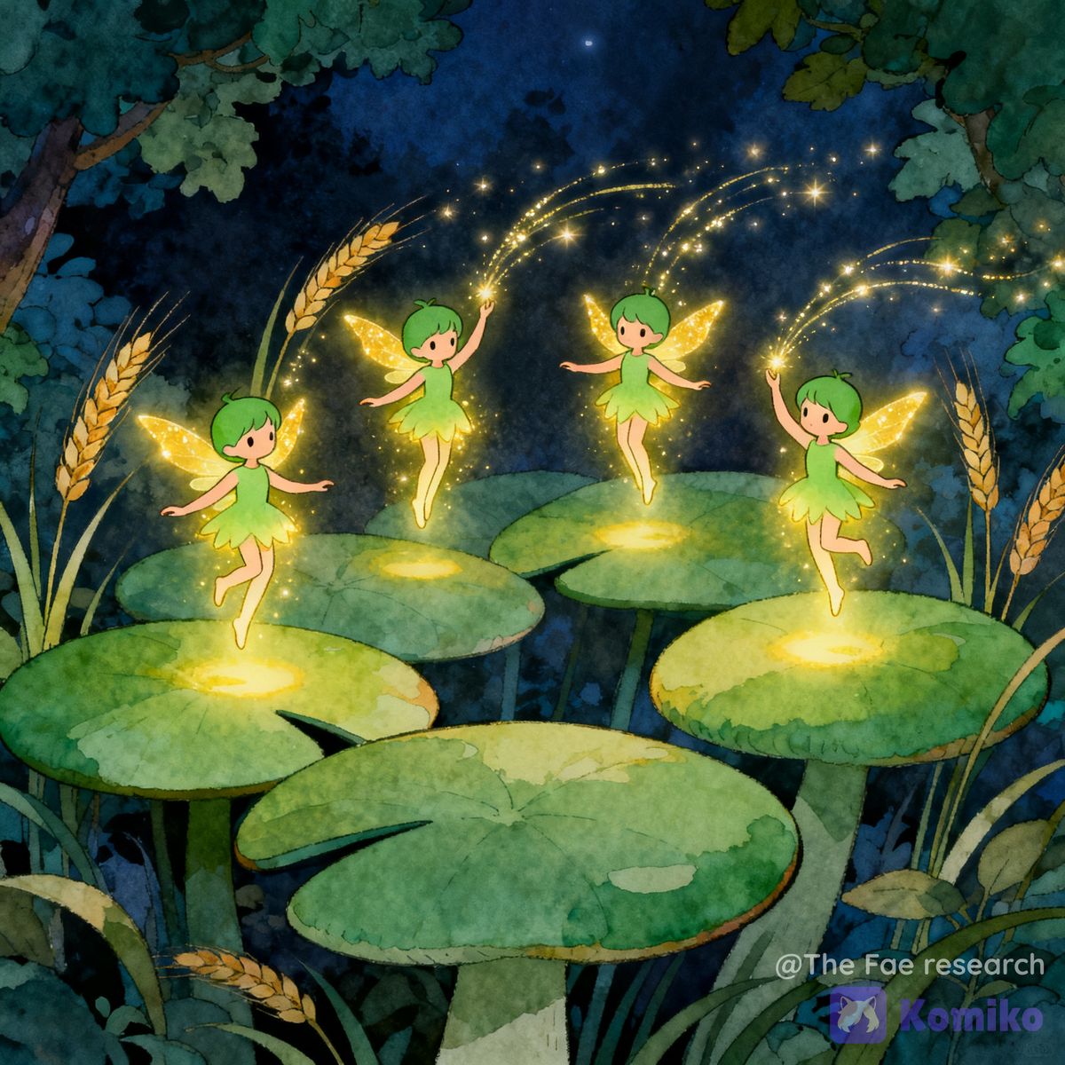 Cutse green fairies