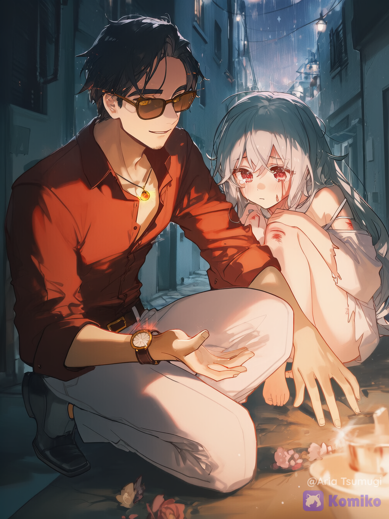 He's helping her 💗