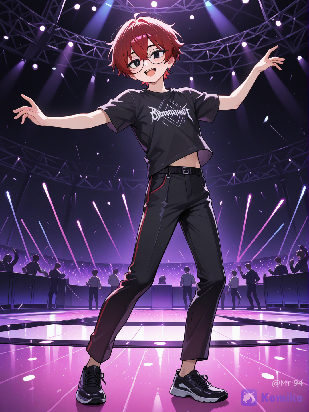 Cute boy on the dancefloor
