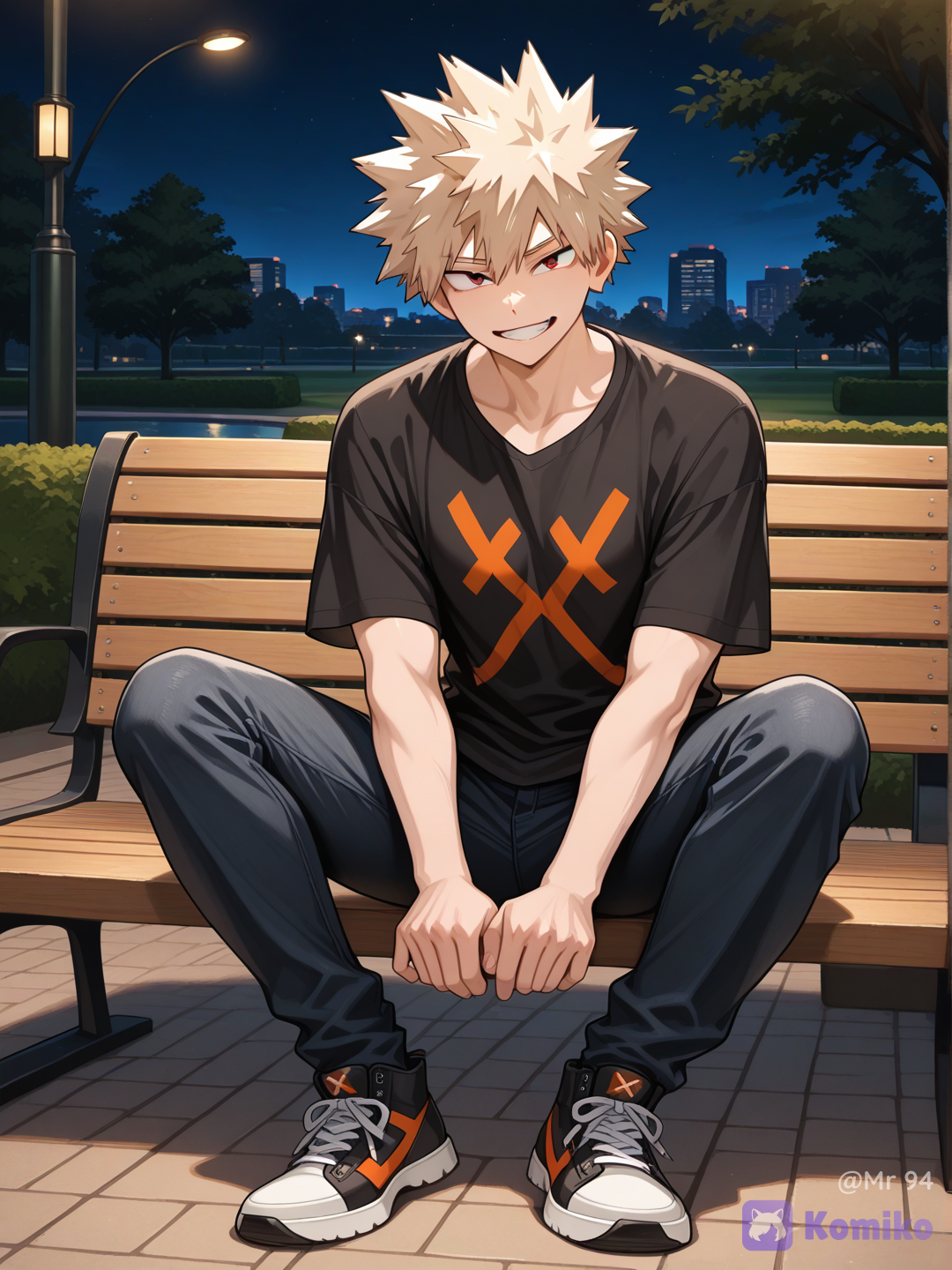 Bakugo looking cute