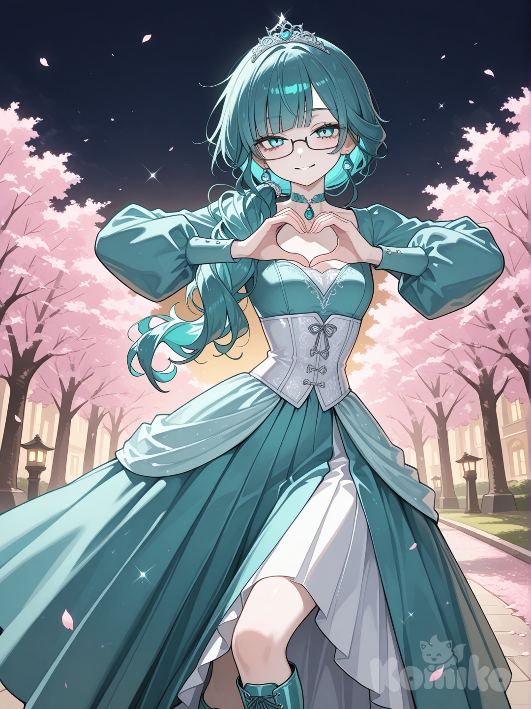 Princess turquoise green dress 👸 