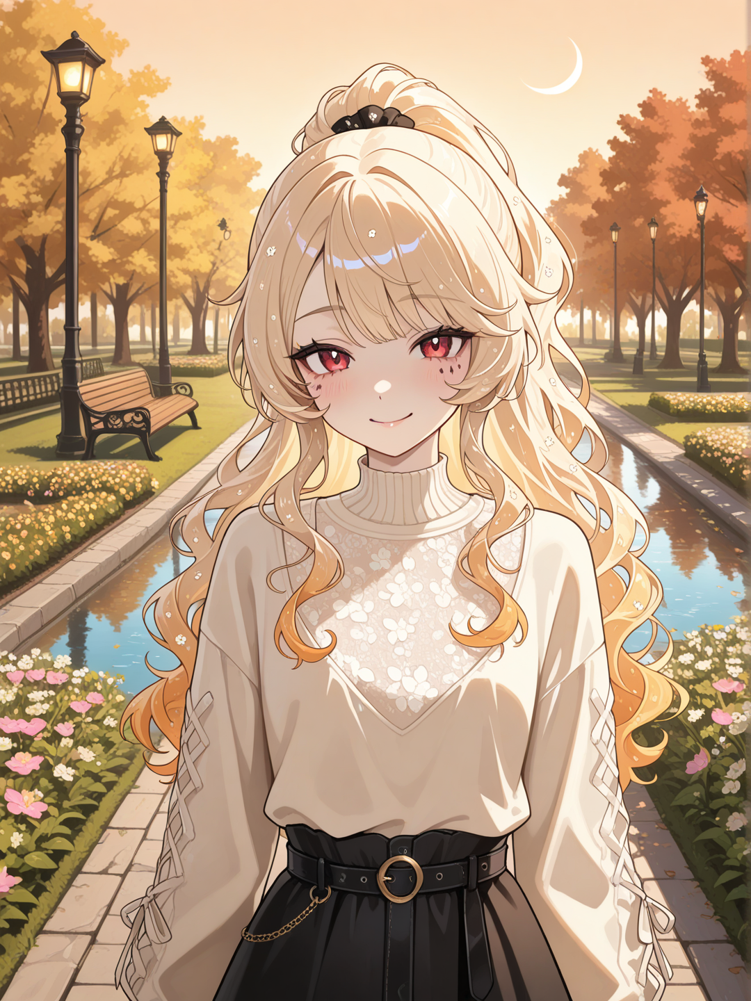 Mikazuki walks through the park with you✨