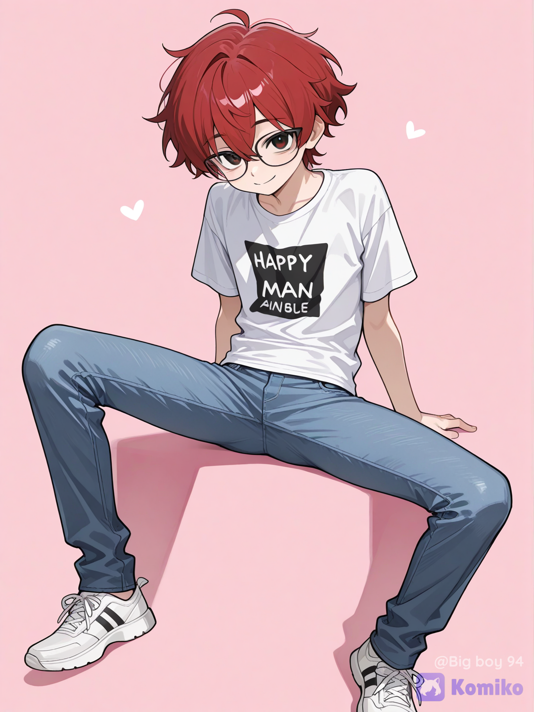 Cute boy in pink