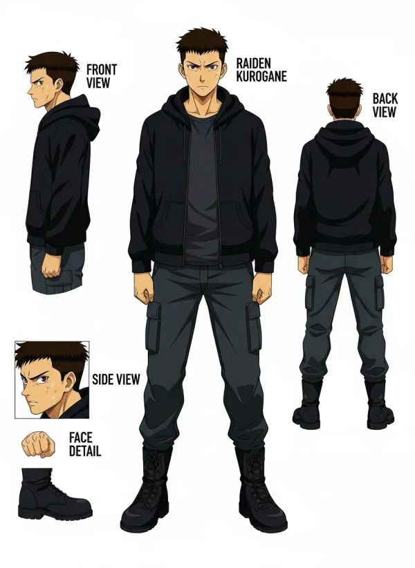 <raiden-kurogane-jbbB>cuerpo completo hoja modelo
, anime style