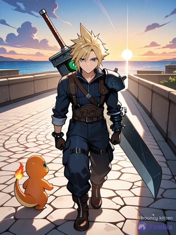 Cloud and Charmander