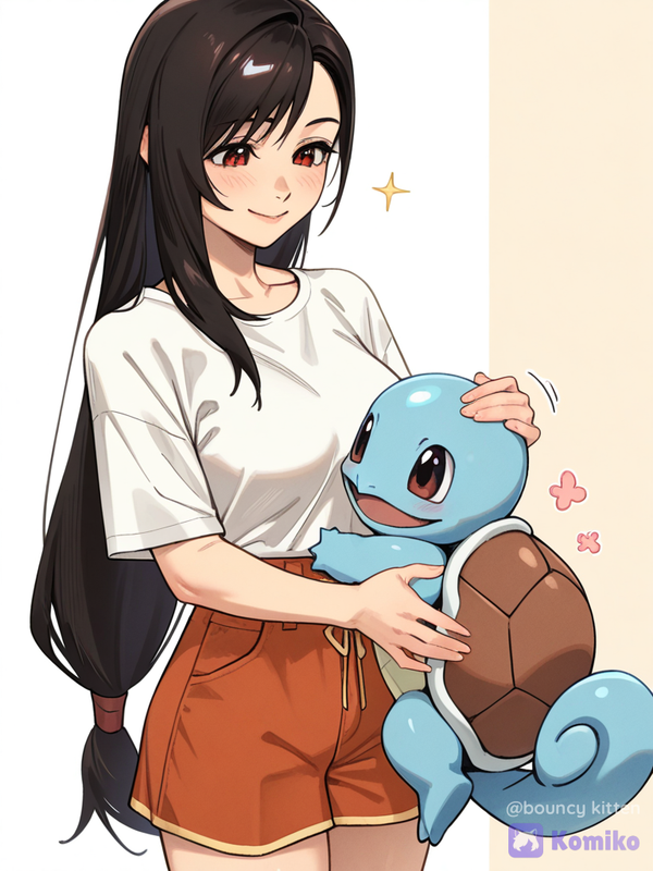 Tifa and Squirtle bonds of friendship