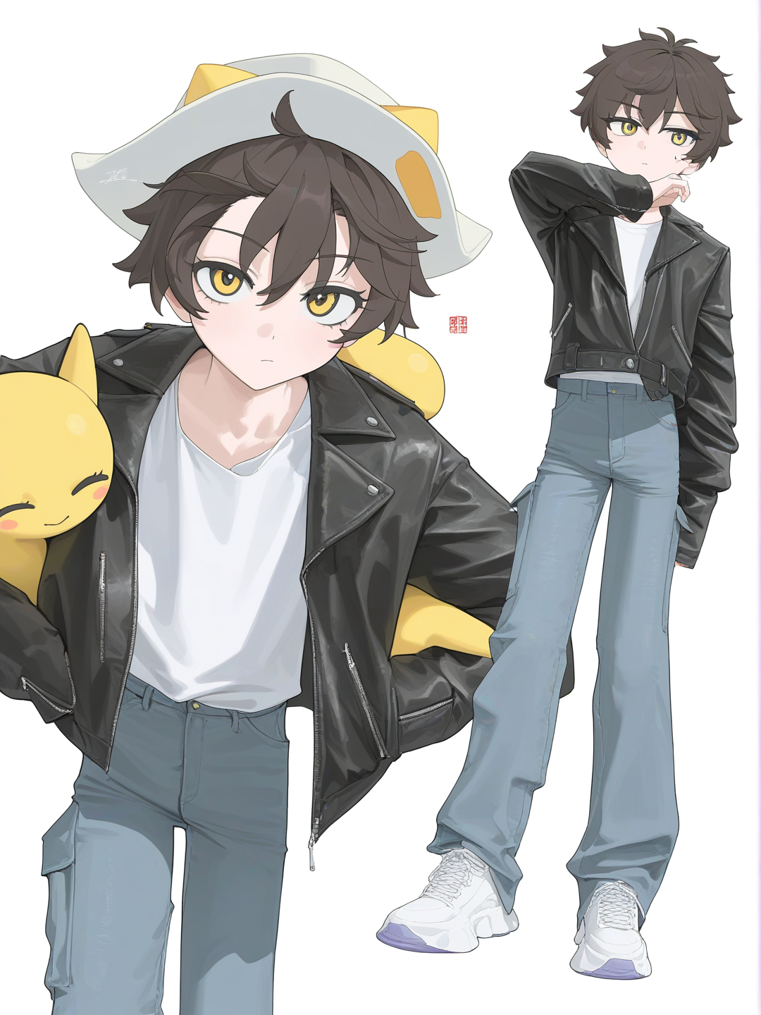Neko Boy Jaket Kulit 🐱🖤
