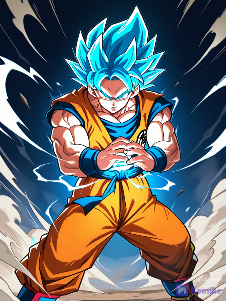 Goku's Blue Power-Up