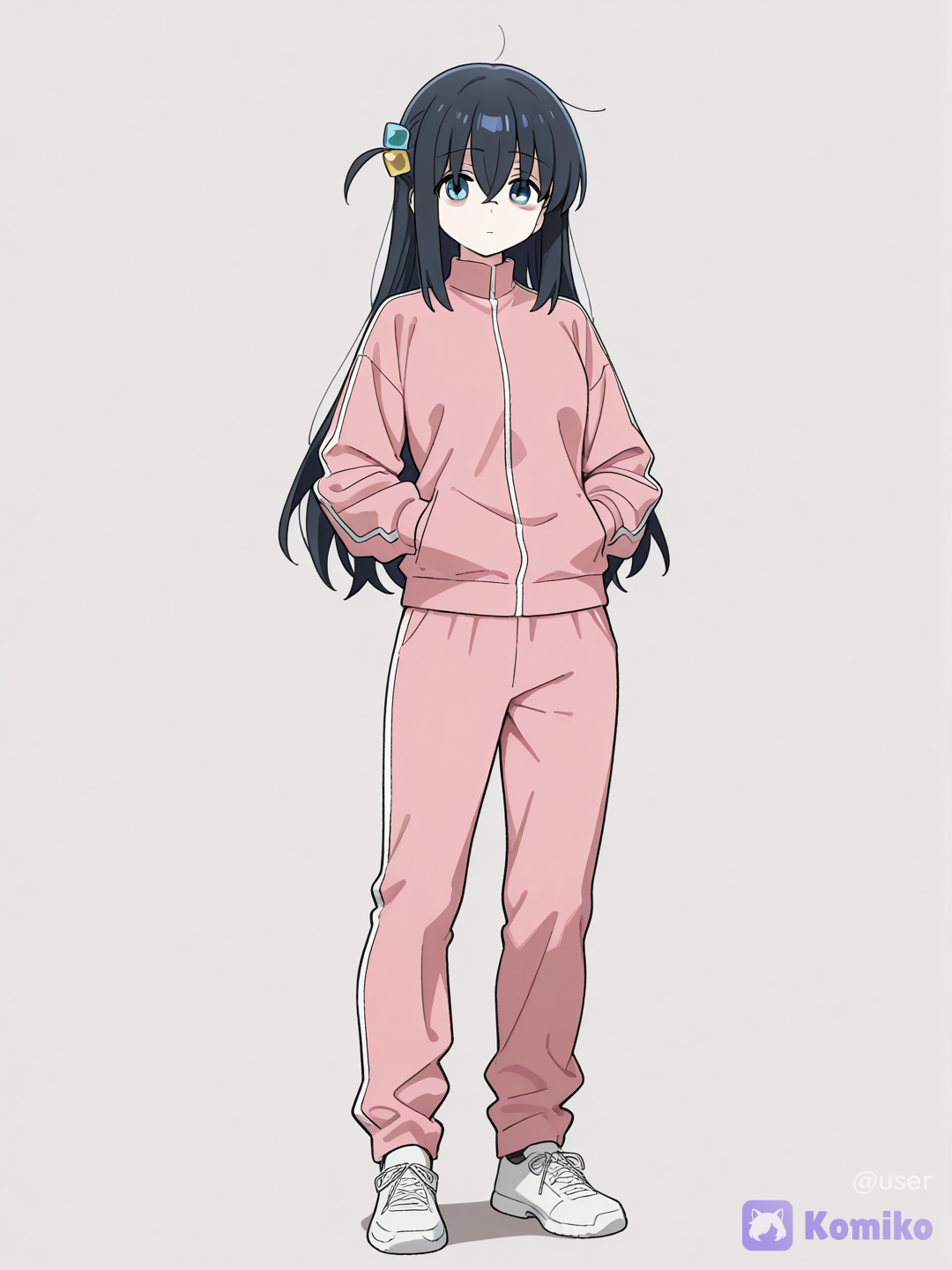 Hitori with black hair