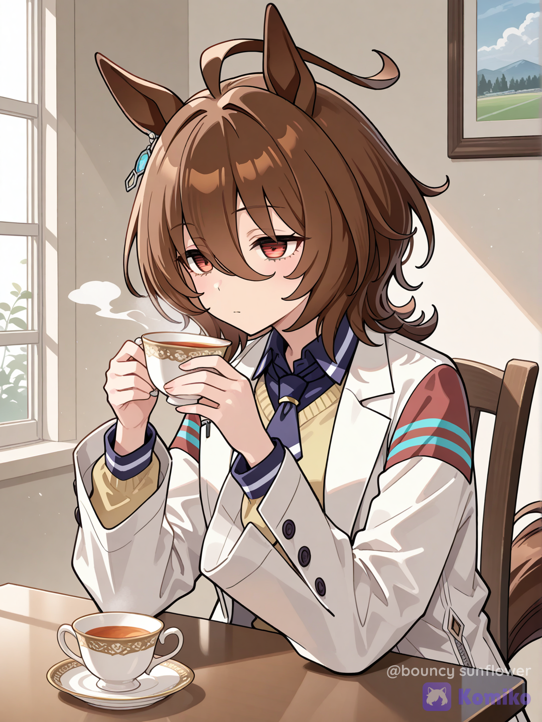 Drinking tea
