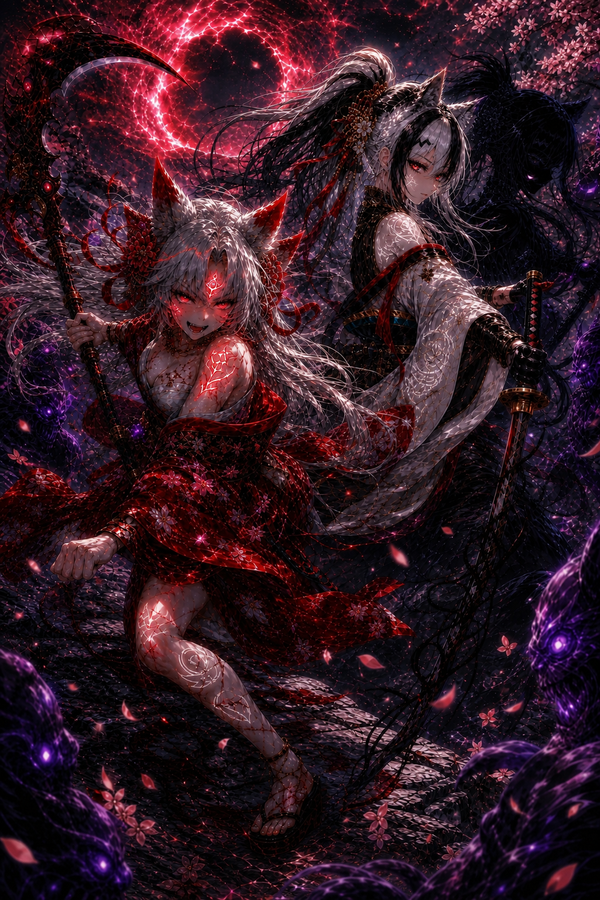 The invulnerable duo's fight against demons⛩️😈