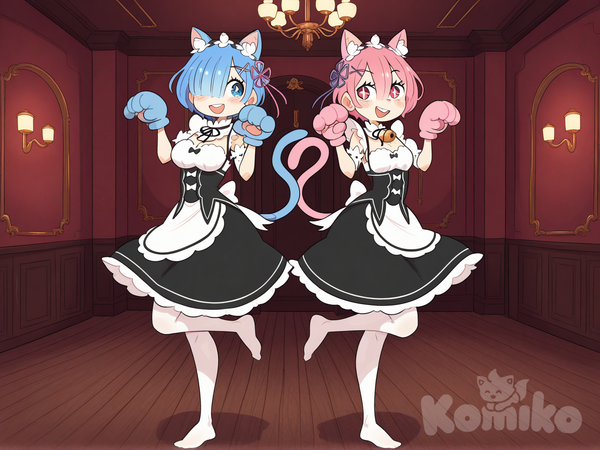 Cat ram and cat rem dance kawaii