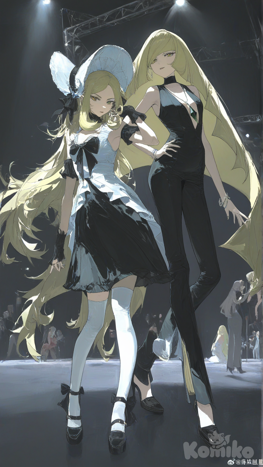 Lusamine y Cynthia pose
