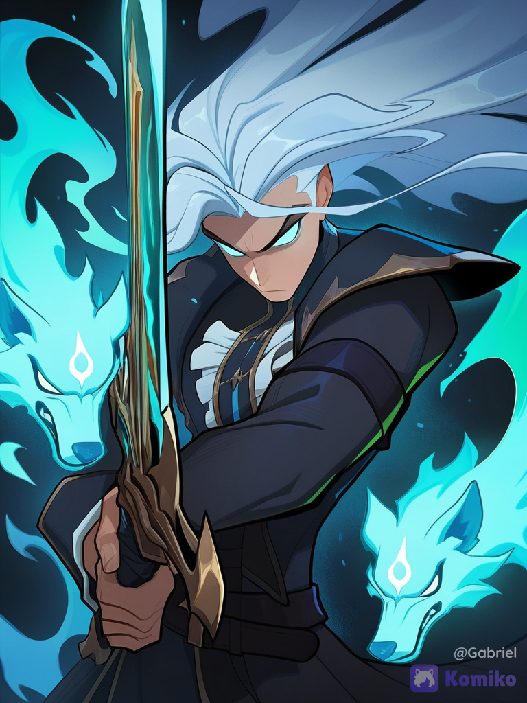 Lobo Eterno con Espada 🌙🐺
