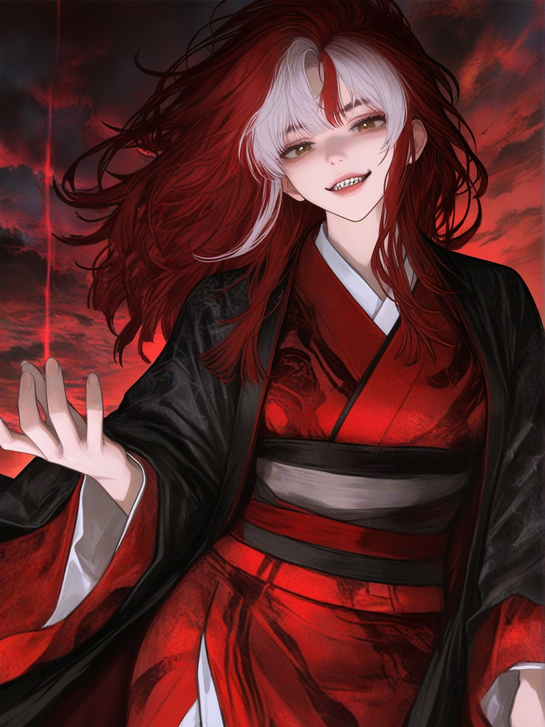 A true crimson kimono is not finished without the scent of blood