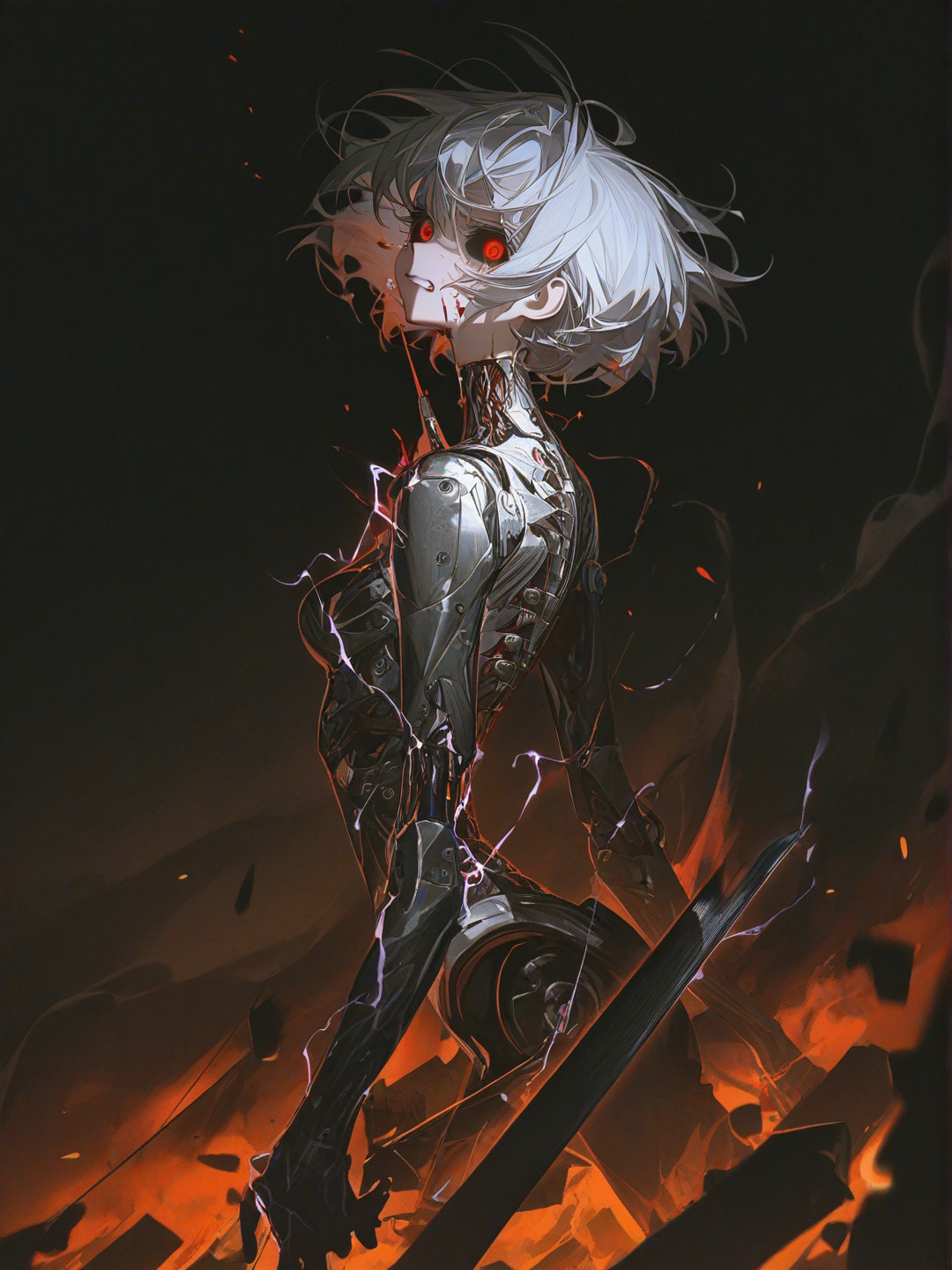 Metal stained of red