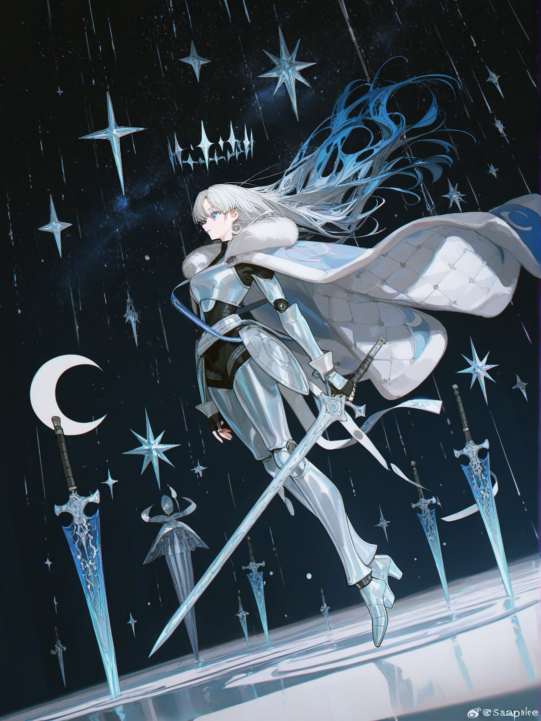 You hear frost hitting because the heavens know better than to stay silent when their queen enters the battlefield.