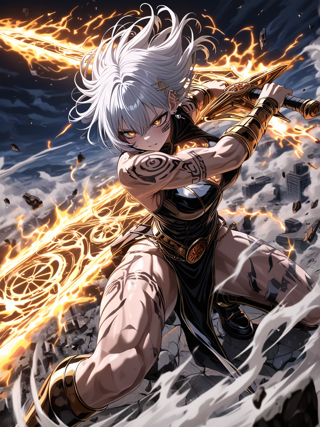 Strike me again. Show me everything. With every attack, you carve another weakness into yourself.