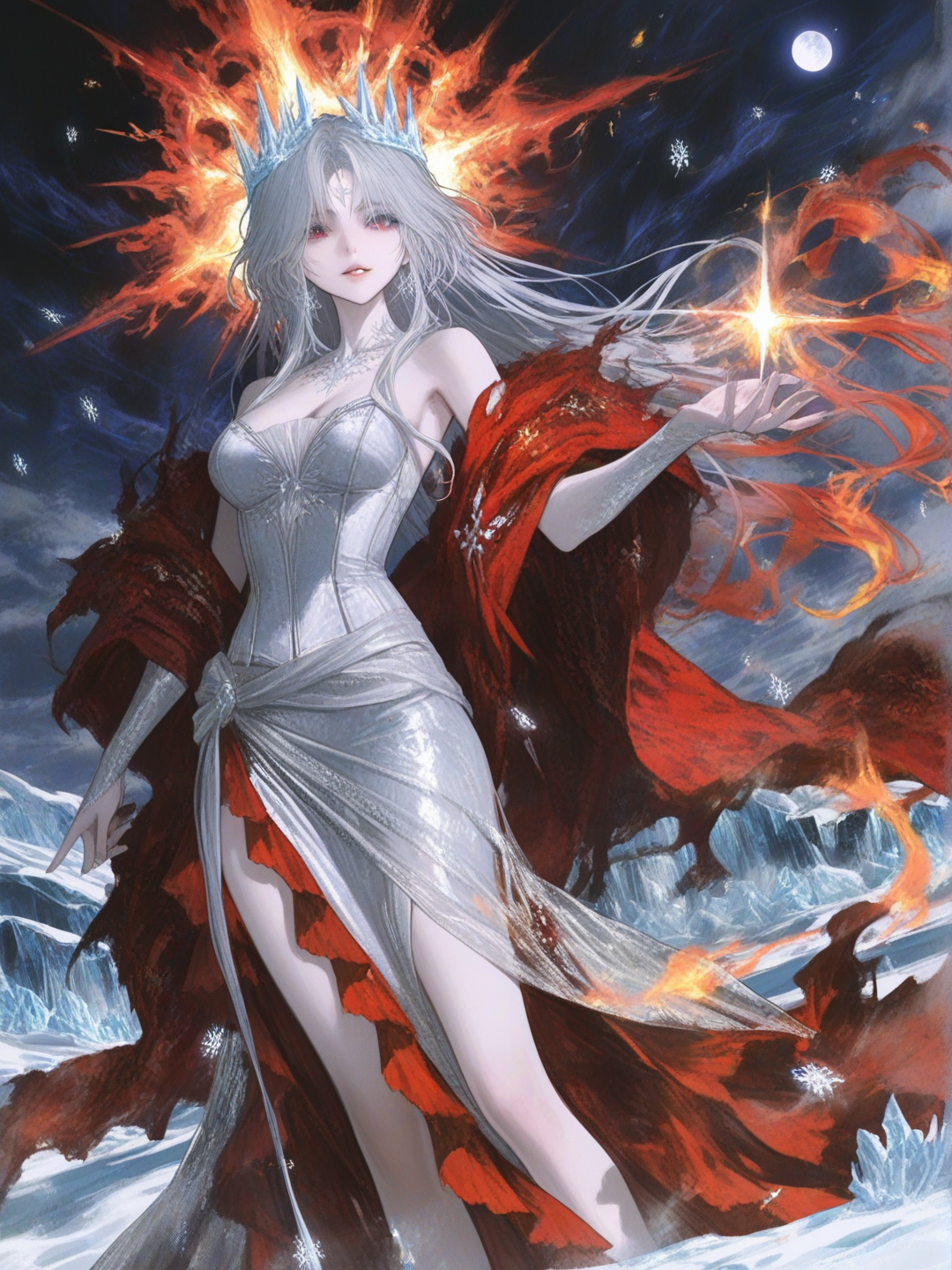 My flames will consume your courage, and my ice will preserve the fear on your face.
