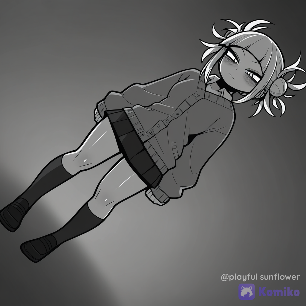 Himiko Toga san monochrome pop toon style