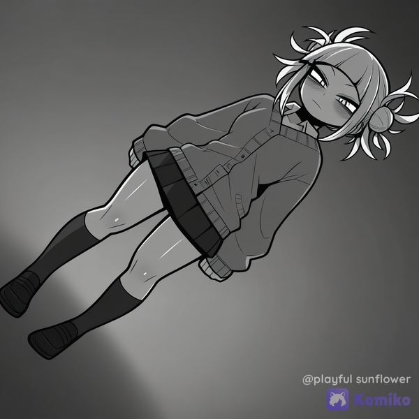Himiko Toga san monochrome pop toon style