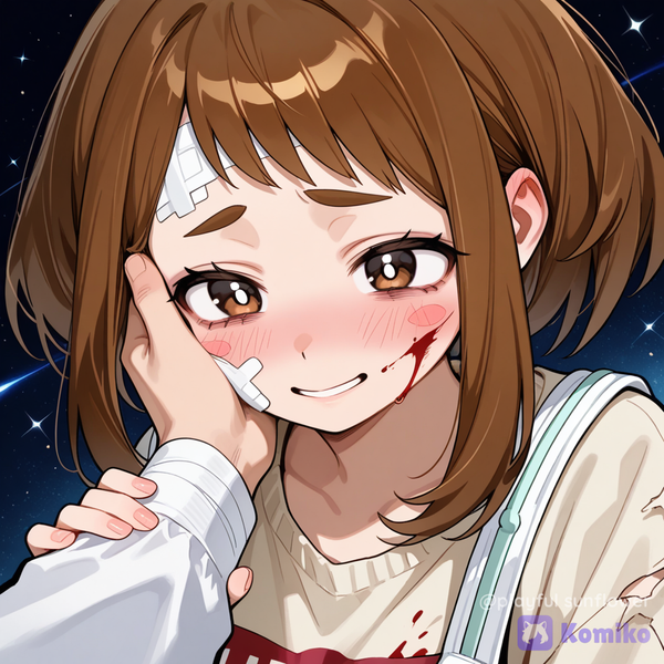 Uraraka Ochako san combate valiente