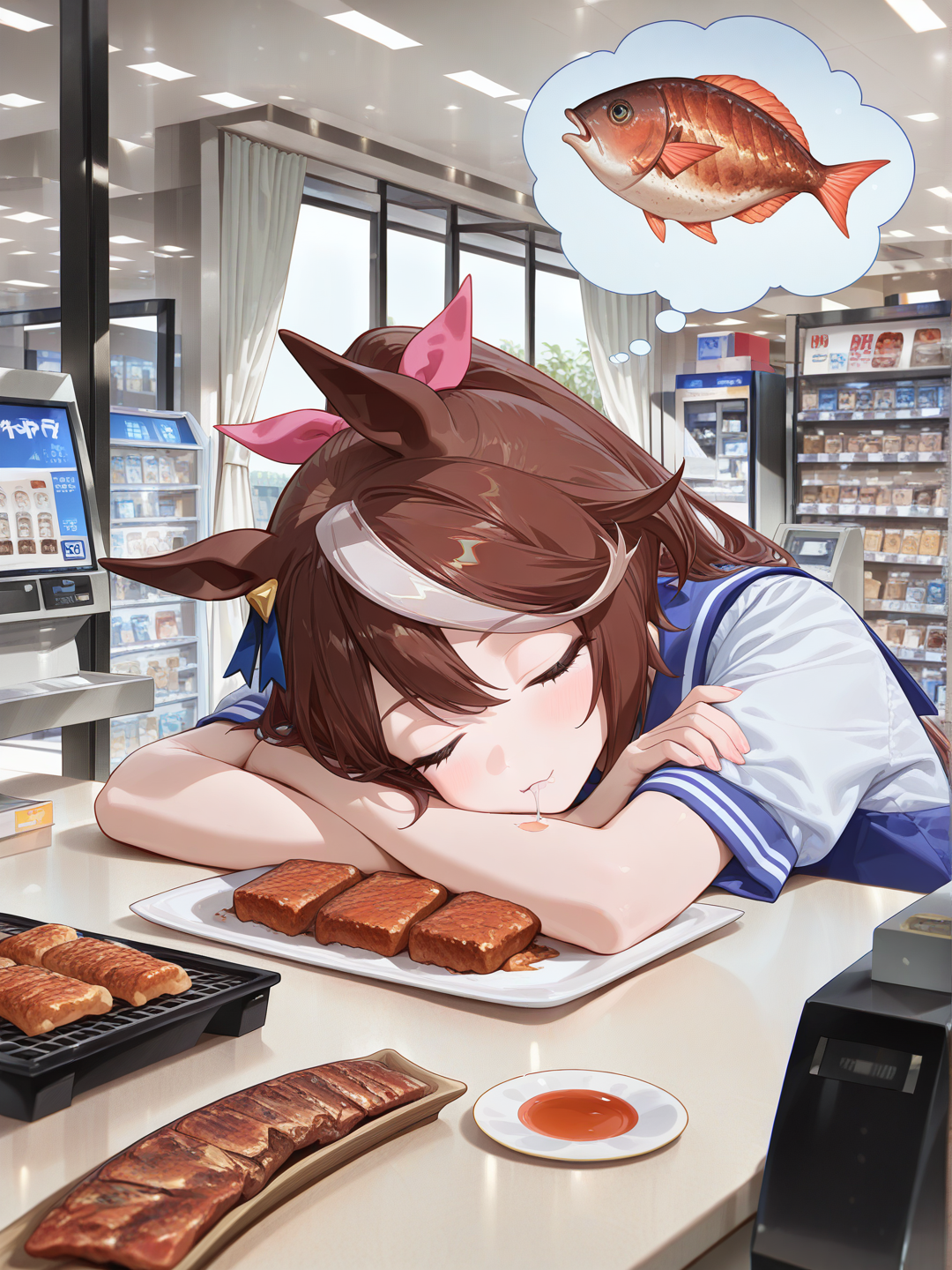 Tokai Teio se durmio en una tienda pensando en comida