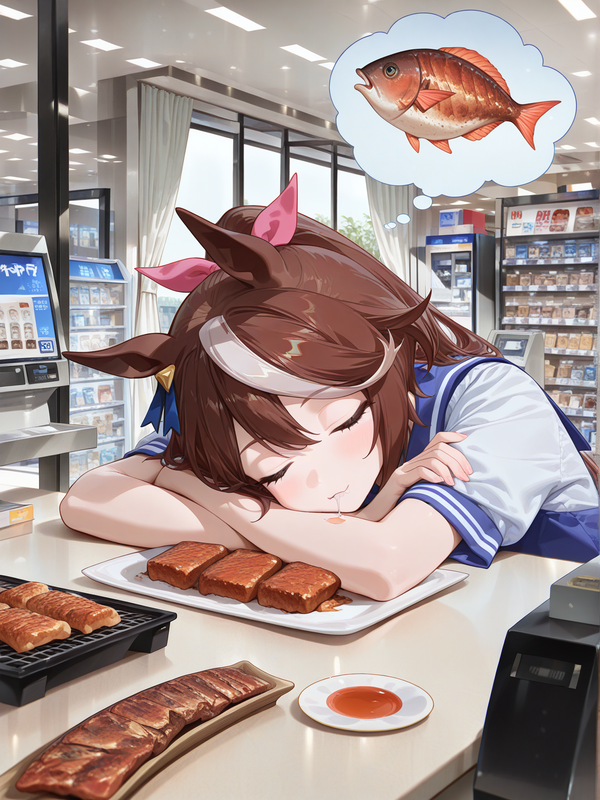 Tokai Teio se durmio en una tienda pensando en comida