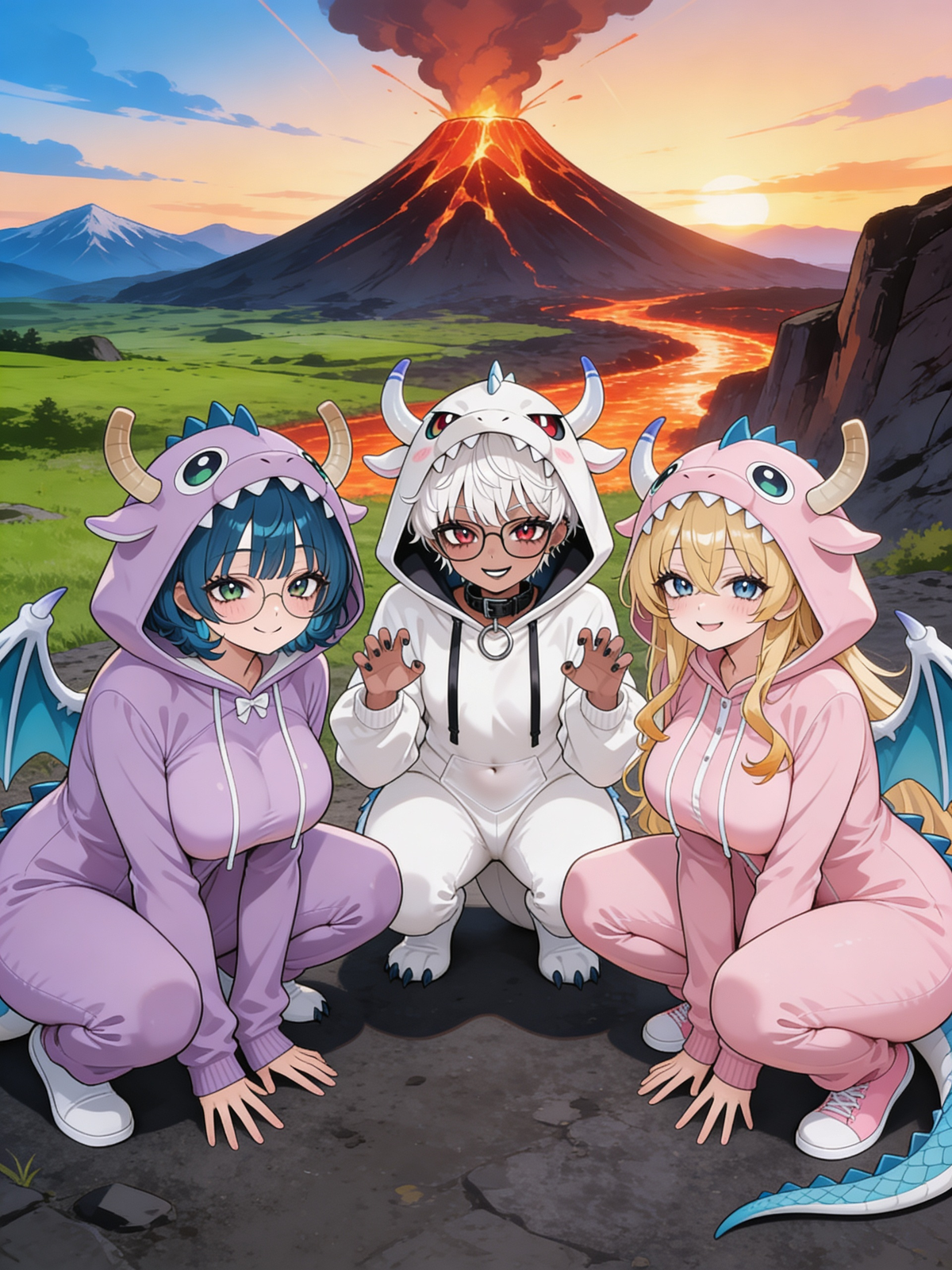 The beautiful dragon trio!