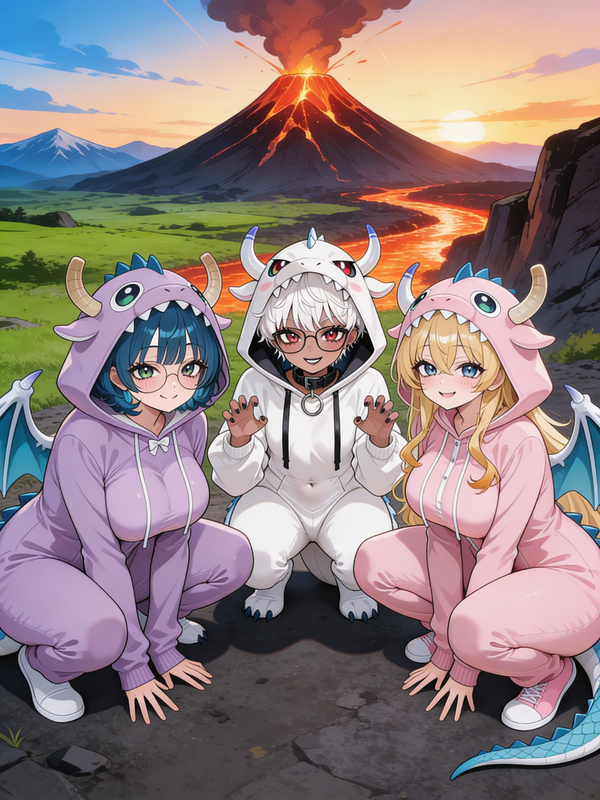 The beautiful dragon trio!