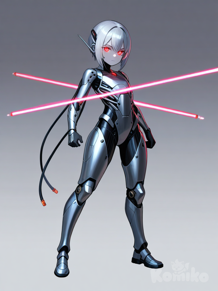 Floating lightsabers and Robot Girl