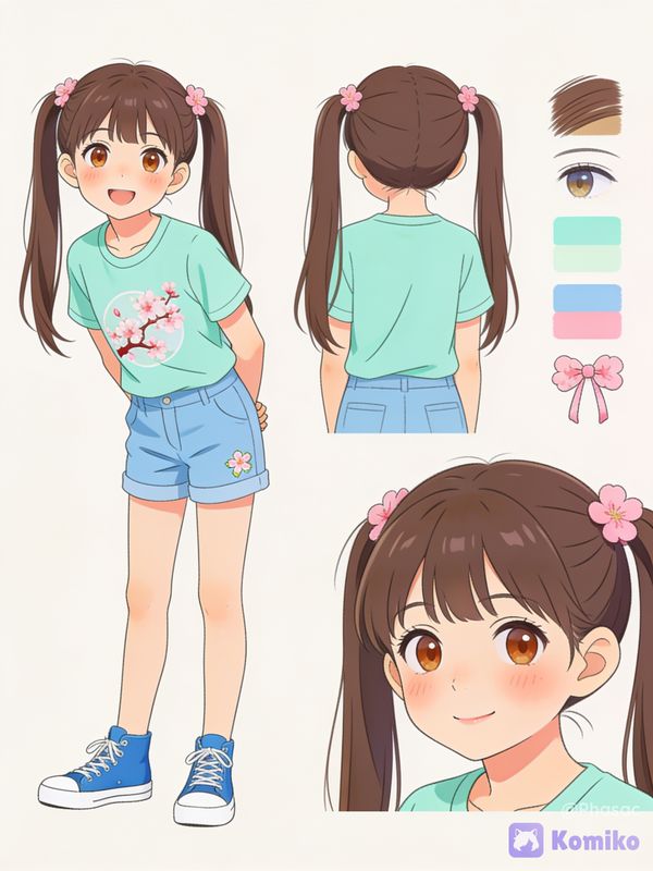 Lindo personaje de referencia para manga