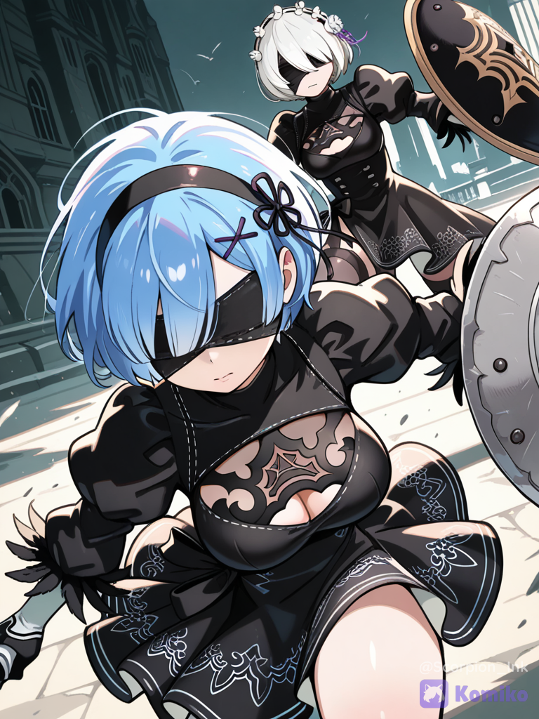 Rem and 2B gfriend