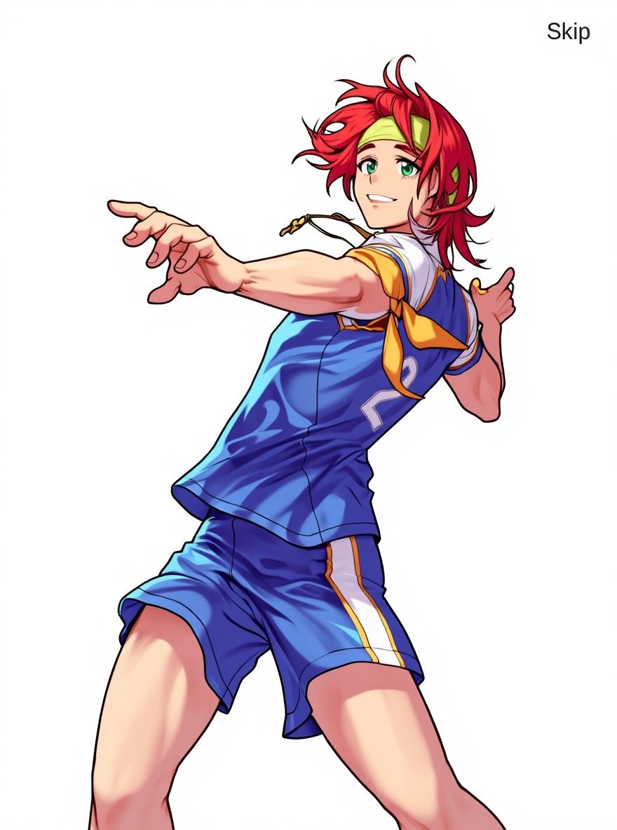 red hair, single character, full body, looking at viewer, anime style, simple background, white background