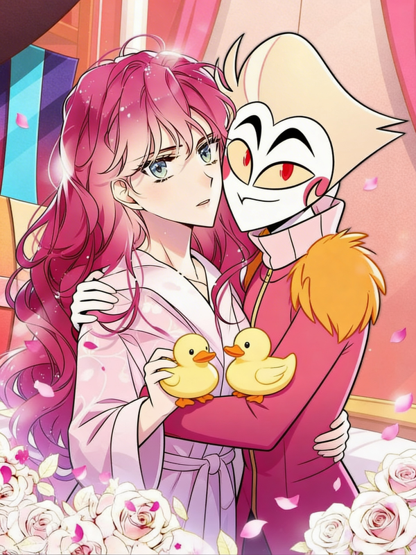 In Hazbin Hotel, she and him cuddle with their rubber ducks