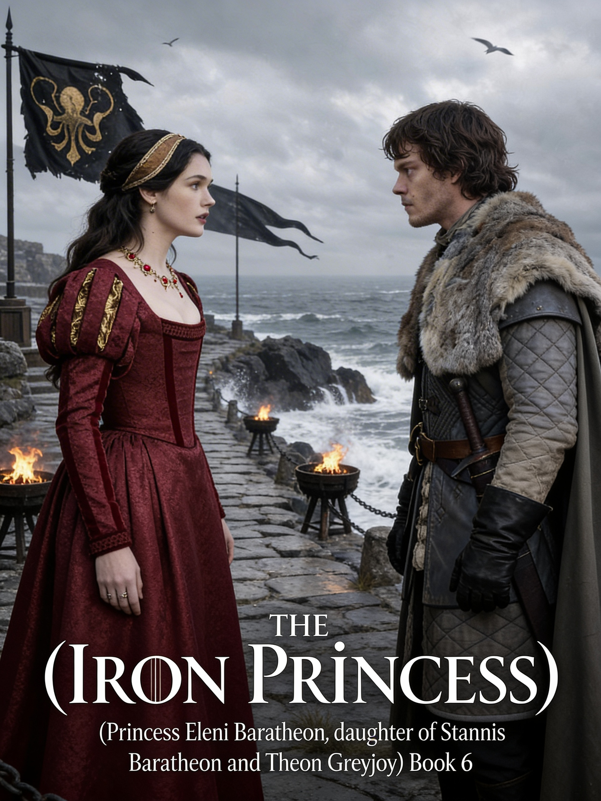 Title: The Iron Princess (Princess Eleni Baratheon, daughter of Stannis Baratheon and Theon Greyjoy) Book 6 Stannding beofre their ground as they stare at each other