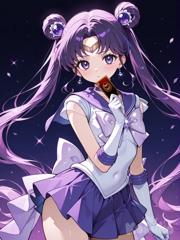 @sailor-taro-sailor-lenass-LbXv purple and white bow, ninja, Kunochi sailor senshi , 1girl, Solo