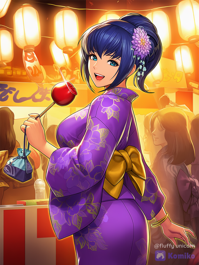 Leona, enjoying the festival