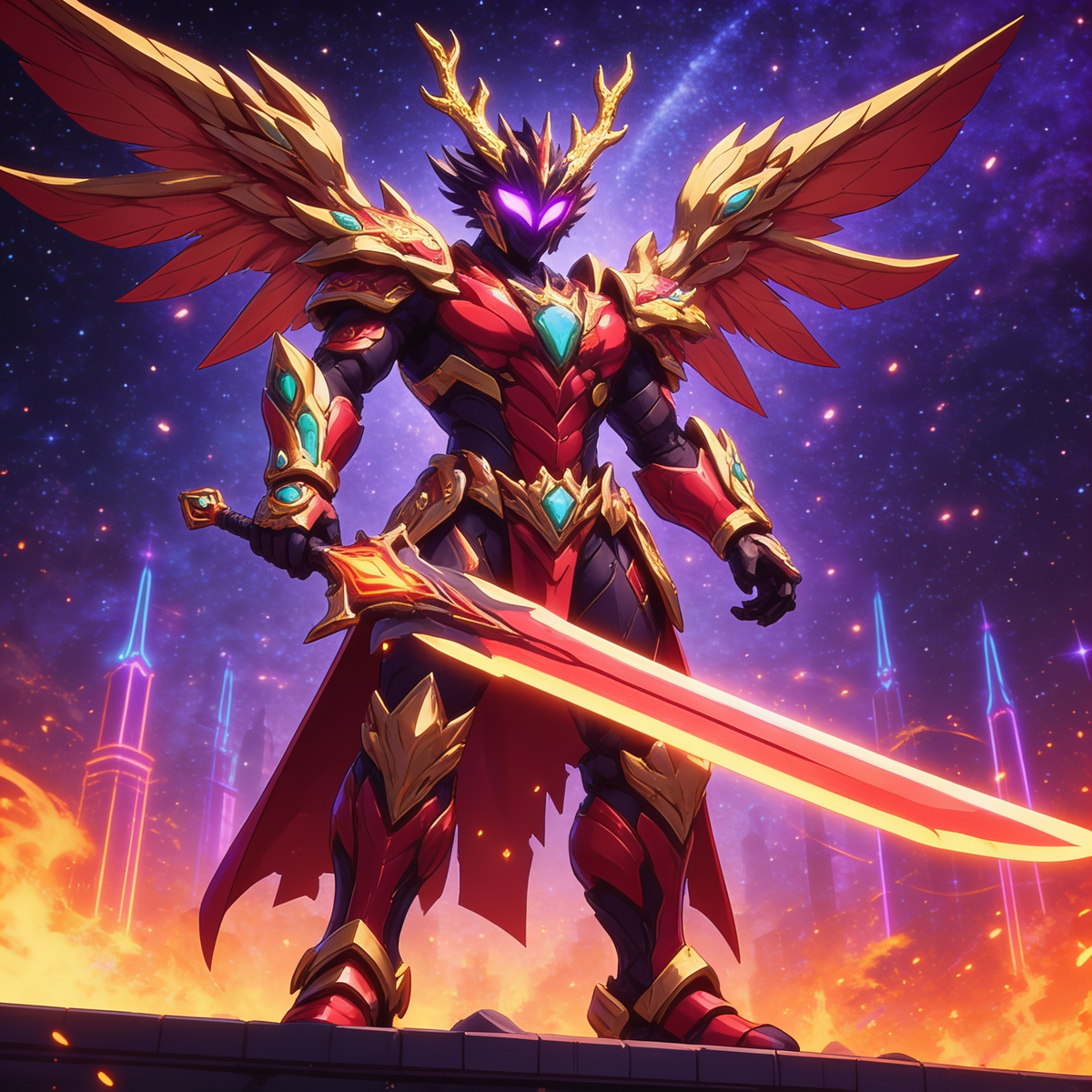 Scholarly Inferno Knight King ✨🗡️