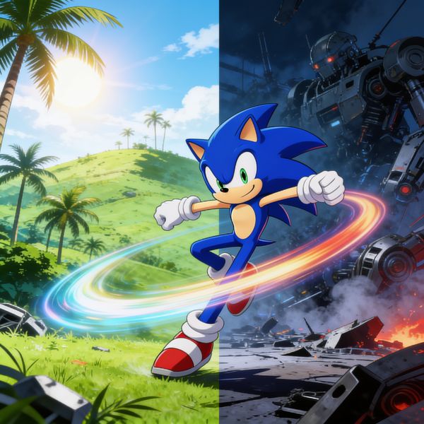 Sonic the Hedgehog, the fastest hero with supersonic speed!