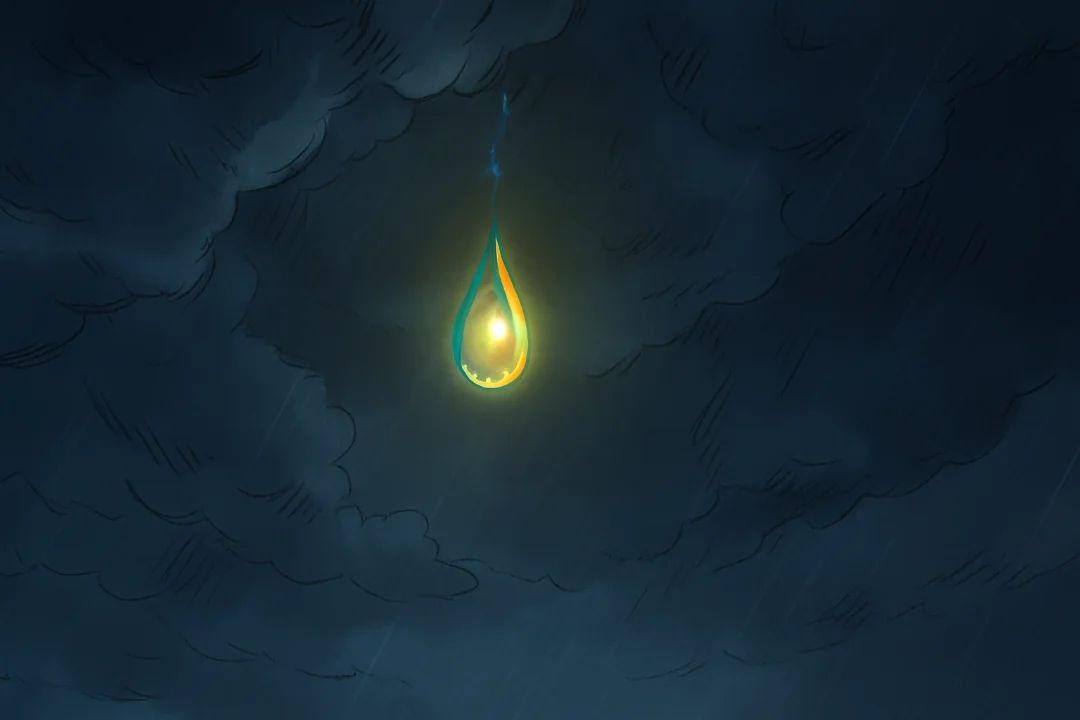 Golden raindrop 