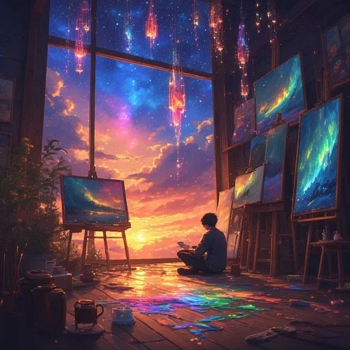 An Urban Artist's Magical And Luminous Alleyway Art Studio