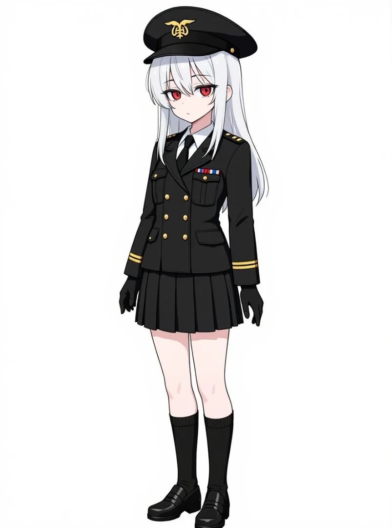 Tsuki is dressing up as a Nazi officer.