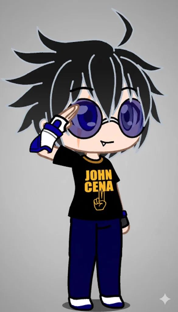 Mi OC (Draxel Van Ryder) Dando saludo en tributo a John Cena.