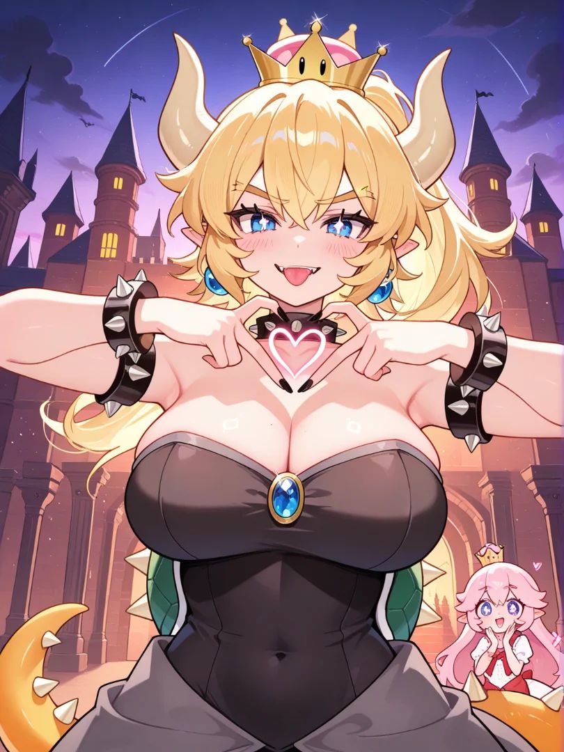 Bowsette heart hands