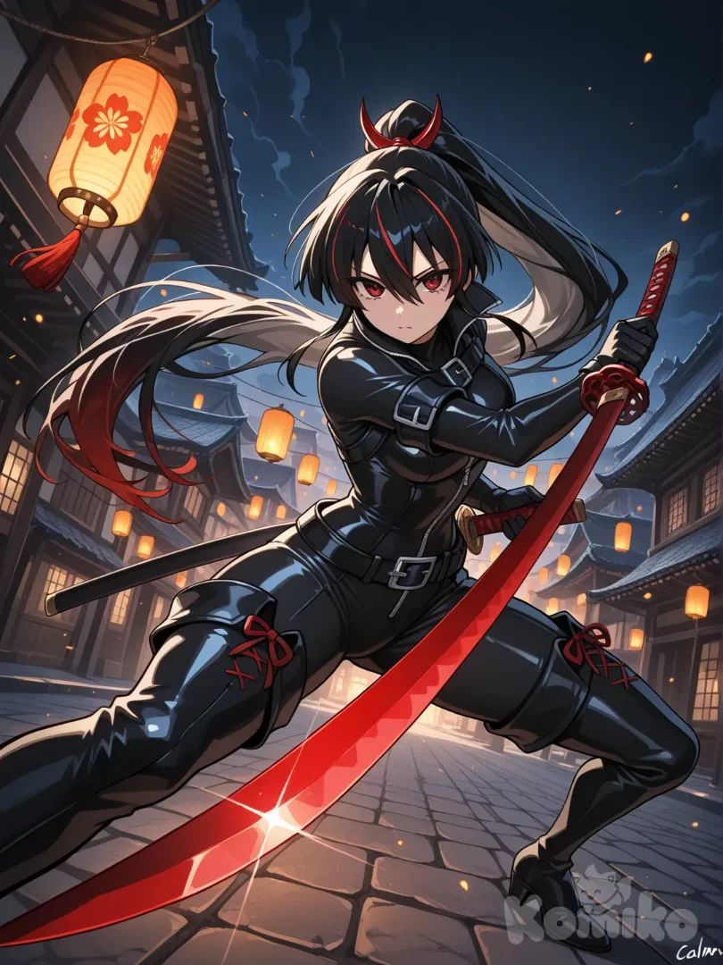 Akame: fight pose