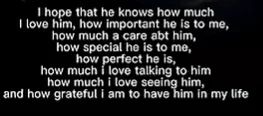 i love him