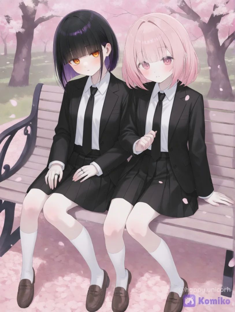 A Quiet Moment Under the Cherry Blossoms