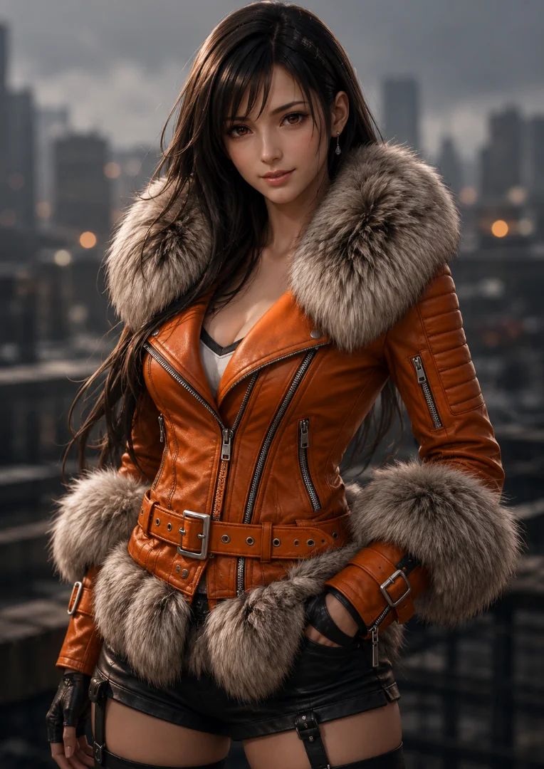 Tifa Lockhart in designer jacket